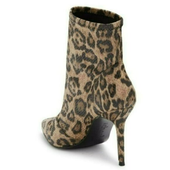 NWT Charles By Charles David Leopard Embossed Stretch Heel Booties - Picture 4 of 8